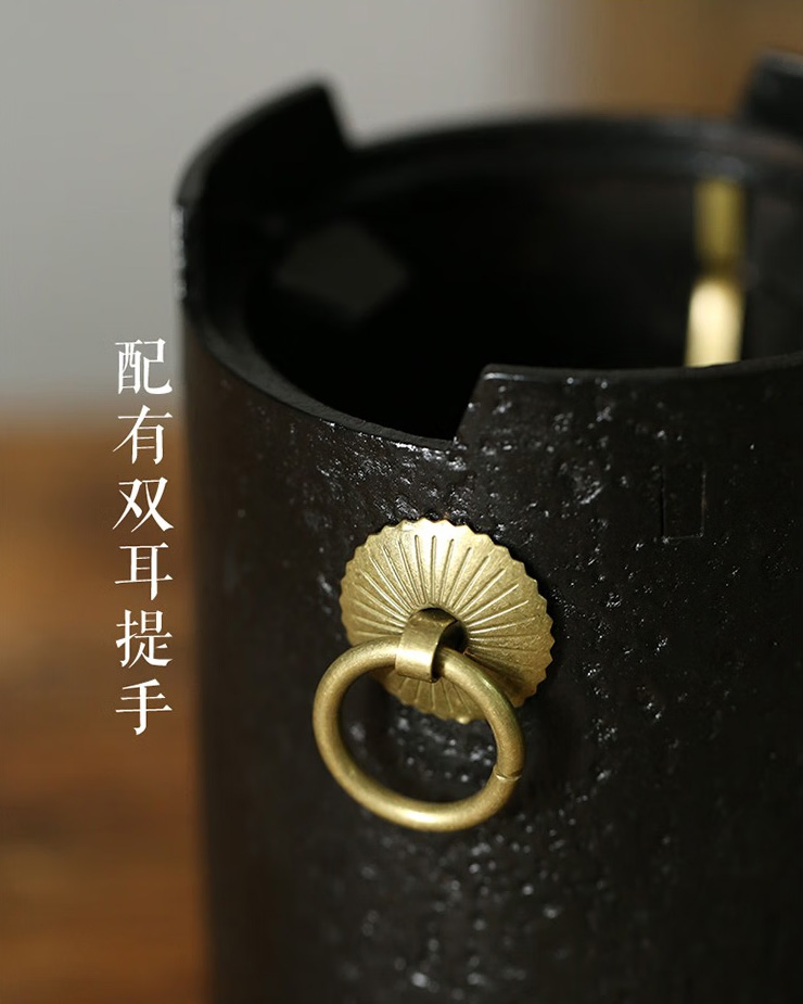 圓形手工鐵藝碳爐圍爐煮茶雙耳款碳爐(圖4) 圓形手工鐵藝碳爐圍爐煮茶雙耳款碳爐(圖4)